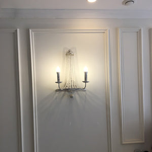 Retro Crystal Bedside Wall Lamp – Modern Crystal Wall Sconce for Bedroom & Hallway