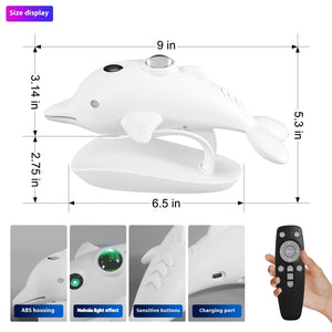 Dolphin LED Laser Projector Light – Color Changing Star Night Lamp