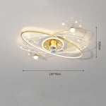 Modern Silent Fan Light – Rotating Head LED Ceiling Fan for Living Room