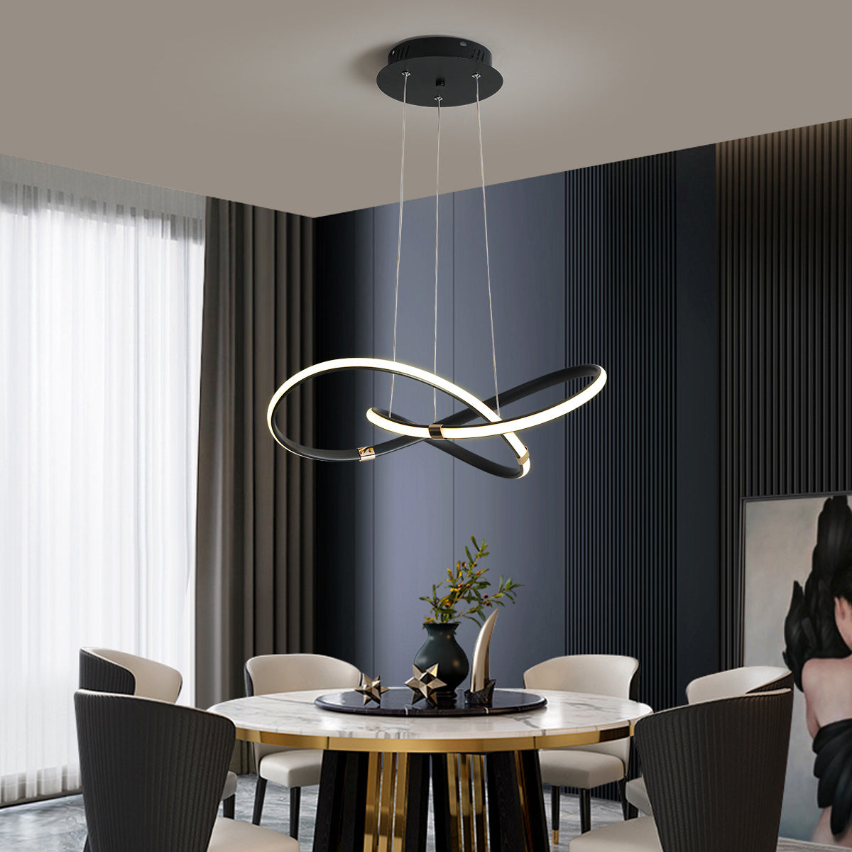Modern Luxury Chandelier – Minimalist Ceiling Light Fixture