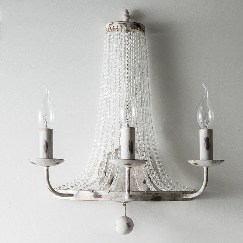 Retro Crystal Bedside Wall Lamp – Modern Crystal Wall Sconce for Bedroom & Hallway