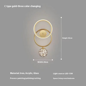 Modern Wall Sconce with Bulb – Bedside Lighting for Bedroom & Hallway