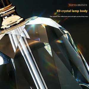 Premium Crystal Accent Table Lamp – Modern Decorative Lamp for Bedroom & Living Room