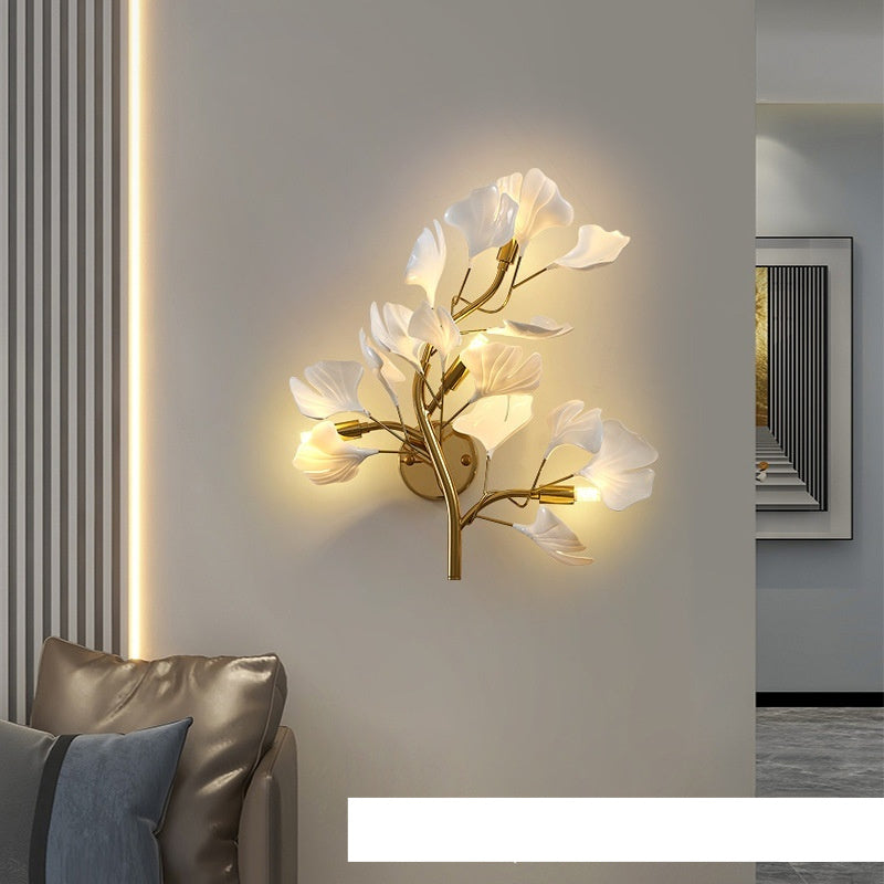 Luxury Ginkgo Leaf Wall Lamp – Modern Gold Decorative Wall Sconce
