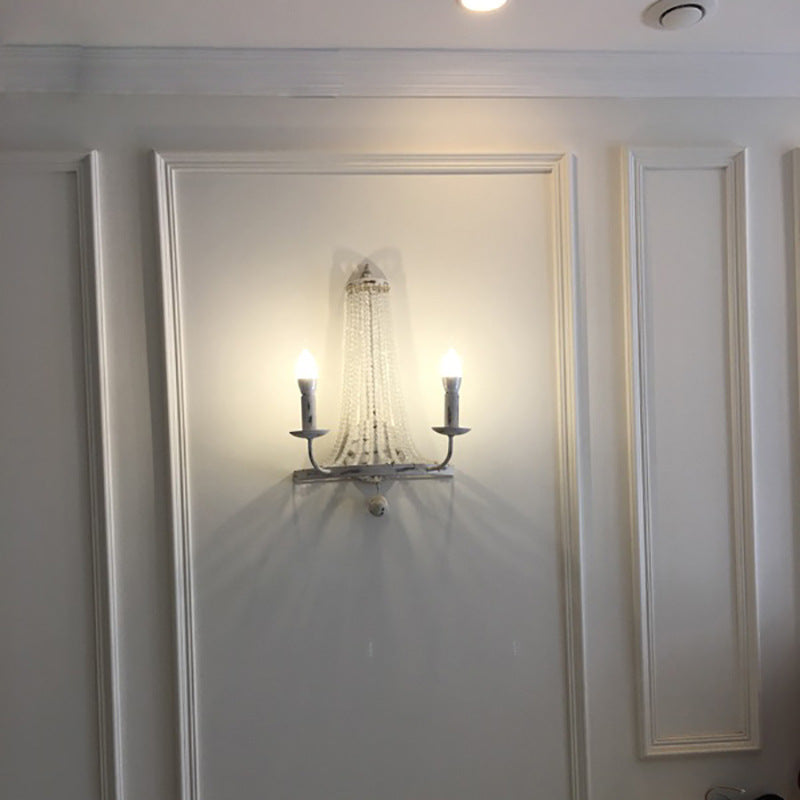 Retro Crystal Bedside Wall Lamp – Modern Crystal Wall Sconce for Bedroom & Hallway