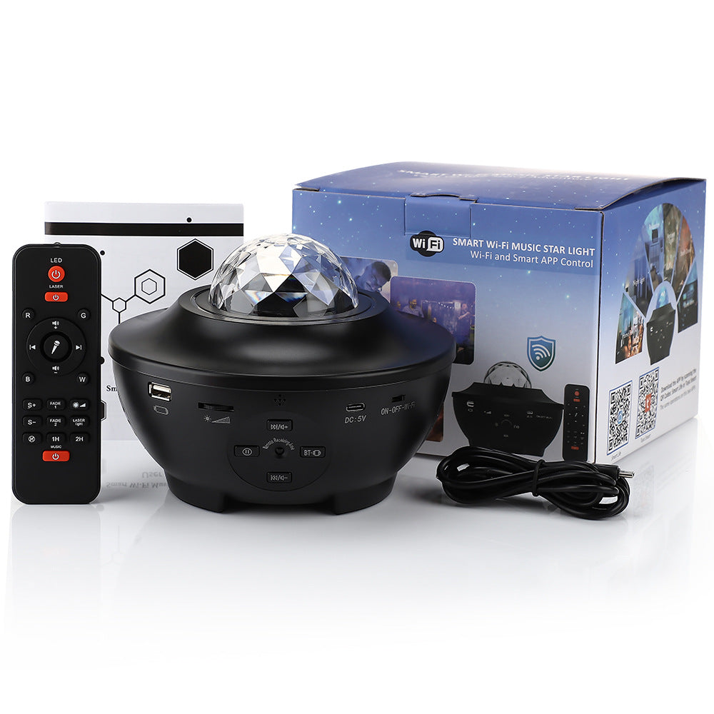 Smart WiFi Bluetooth Star Projector Light – LED Laser Music Galaxy Night Lamp