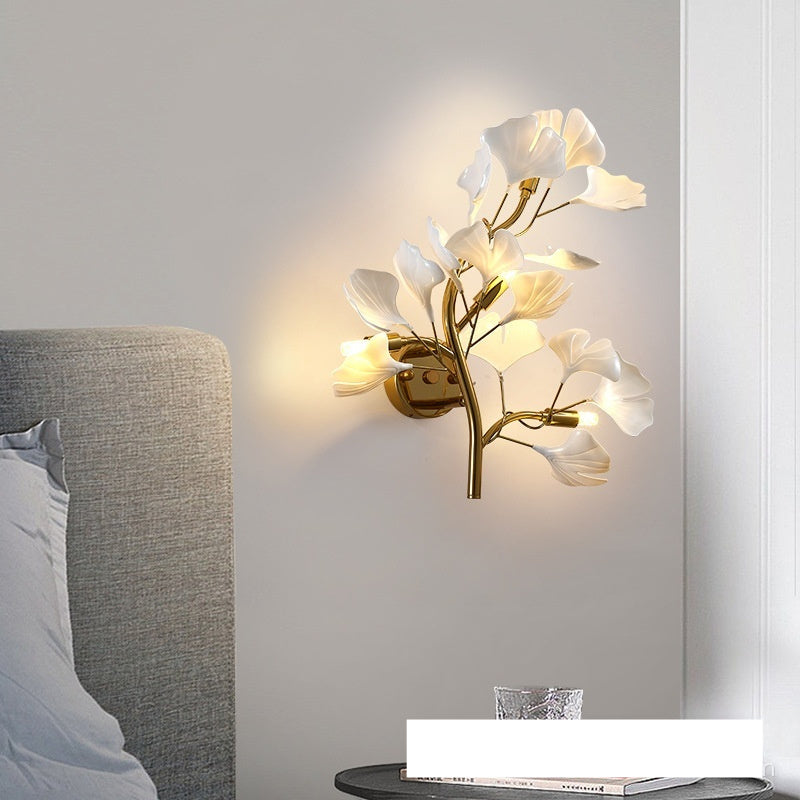 Luxury Ginkgo Leaf Wall Lamp – Modern Gold Decorative Wall Sconce