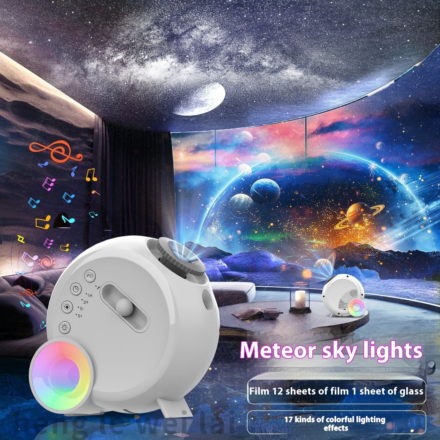 Galaxy Star Projection Lamp – LED Room Ambient Lighting Projector