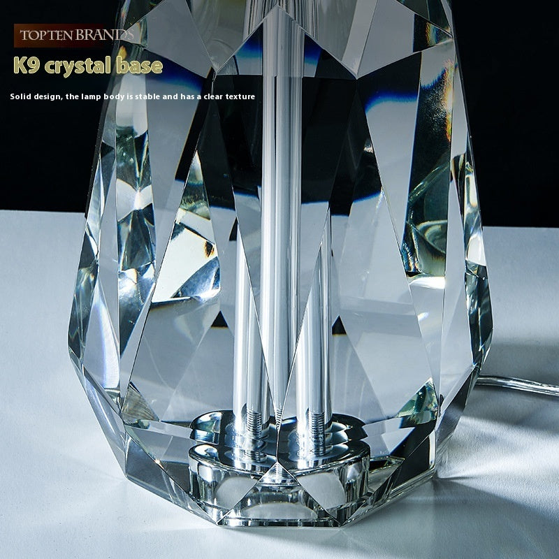 Premium Crystal Accent Table Lamp – Modern Decorative Lamp for Bedroom & Living Room